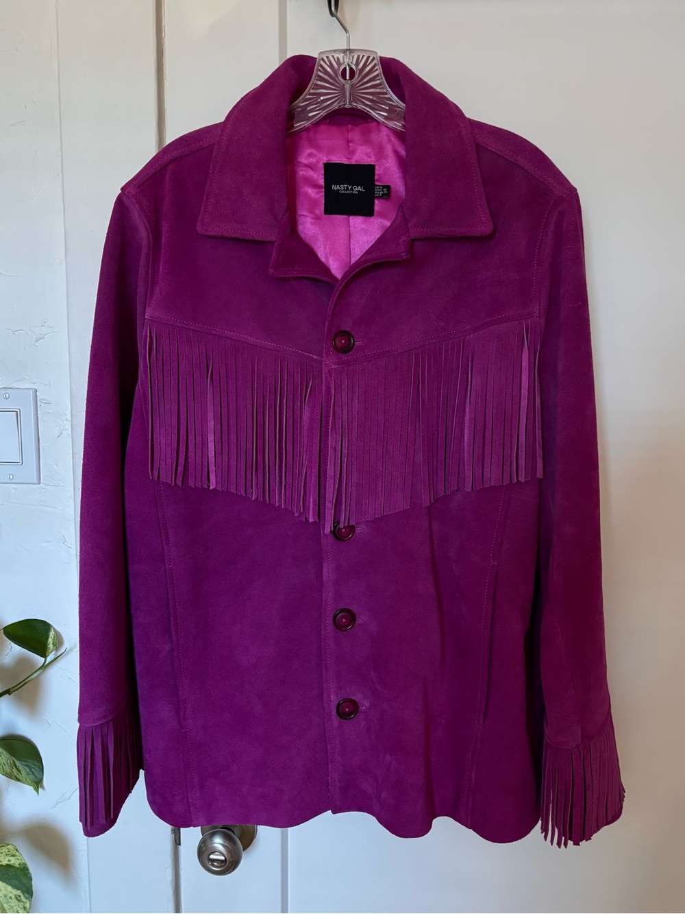 Nasty Gal Suede Fringe Jacket